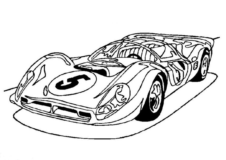 Desenhos Online para colorir e imprimir!: Carro de corrida pra pintar